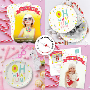 Oh What Fun Colourful Confetti Holiday Party Invitation