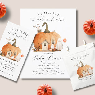 Invitation Aquarelle Un Petit Boo Est Presque Dû Baby shower