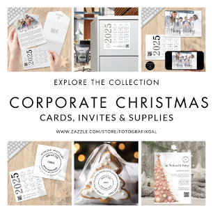 Company Logo QR Code Any Colour Seasons Greetings Holiday Card