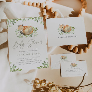 Woodland Fox Personalized Thank You Card