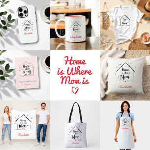Home Is Where Mom Is   Sentimental Mother's Day Fleece Blanket