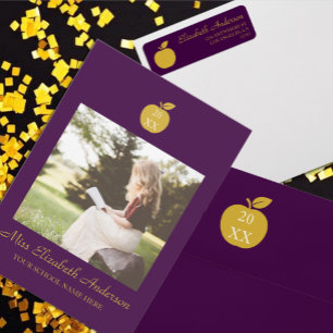 Faire-part Remise des diplômes à l'enseignant Apple