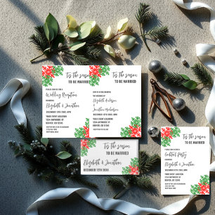 Tis The Season Christmas Wedding Brunch Enclosure Card