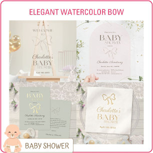 Invitation Douce Baby Shower Arc-en-Ciel Bleu Poussiéreux Aqu