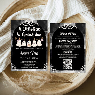 A Little Boo Is Almost Due Diaper Raffle Card