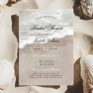 Starfish and Shells Tropical Beach Bridal Shower Invitation