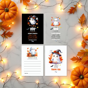 "A Little Boo is on the Way" Halloween Baby Shower Acrylic Invitations