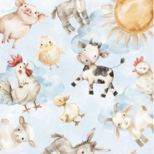 Red Barn Farm Animal Baby Shower Invitation