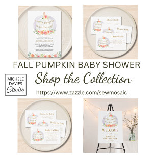 A Little Pumpkin Is On The Way Floral Baby Shower Invitation