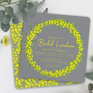 Invitation Acacia jaune bataille florale mariage