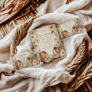 Wildflower Boots Country Bridal Shower Thank You Card