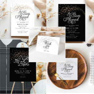 Serviette En Papier Tir Stars La Nuit Avant Le Dîner De La Répétition