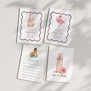 Tropic Like It's Hot Chic Pool Party Bachelorette Invitation