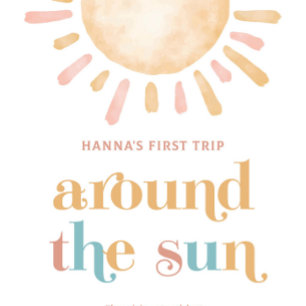 First Trip Around The Sun 1st Birthday Photo Invitation