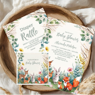 Serviette En Papier Baby shower forestier moderne Animaux forestiers