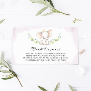 Cute Watercolor Baby Elephant Boy Baby Shower Invitation