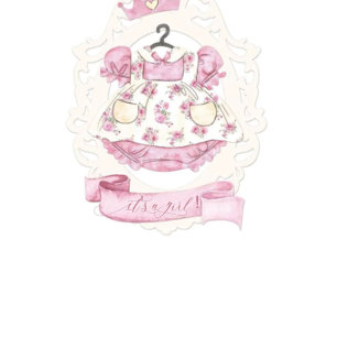 Royal Princess Pink It's a Girl Baby Shower Invitation
