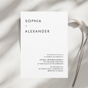 Minimalist Black & White Wedding  Gift Tags