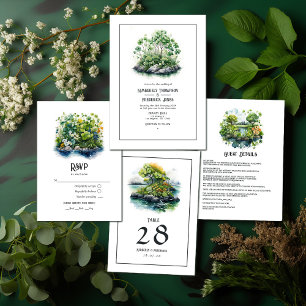 Watercolor Ireland Destination Wedding RSVP Card