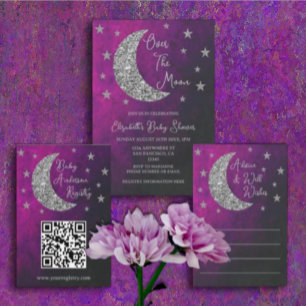 Over The Moon Baby Shower Invitation