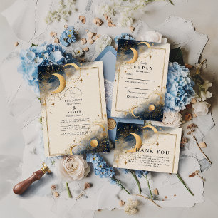 Dark Astrology Wedding Invitation