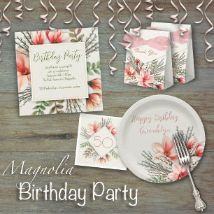 Magnolia Willow Birthday Party Paper Plates
