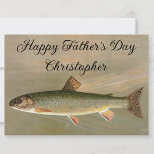 American Brook Trout Fish Vintage Fishing Art Playing Cards