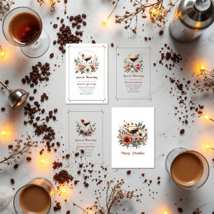 Mocha Mousse Love is Brewing Bridal Shower Invitation