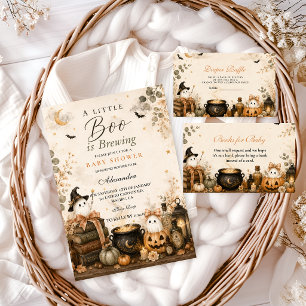 Invitation Une élégante petite fantôme prépare une baby showe