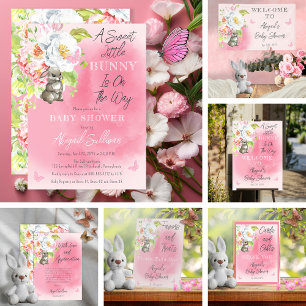 A Sweet Little Bunny Is On The Way Baby Sprinkle Invitation