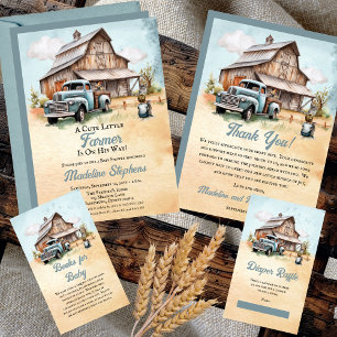 Cute Little Farmer Baby Shower Books for Baby Enclosure Card