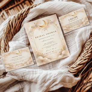 Celestial Gold Arch Bridal Shower Thank You Card