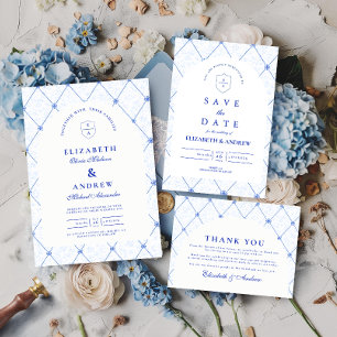 Blue White Porcelain Chinoiserie Wedding Invitation