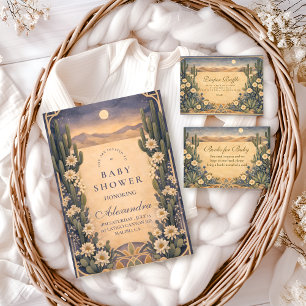 Neutral Southwest Cactus Botanicals Baby Shower Napkin