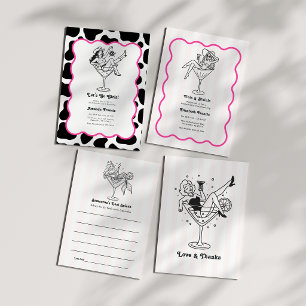 Let's Go Girls Cowgirl Martini Bachelorette Party Invitation
