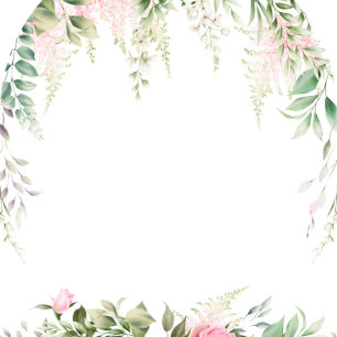 Chic Botanical Pink Wisteria Floral French Wedding Invitation