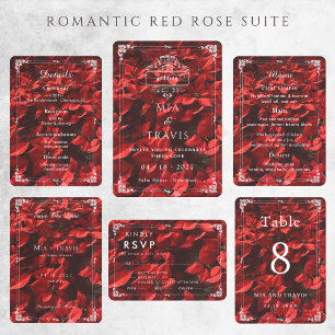 Romantic Rose Floral Elegant Editable Table Number