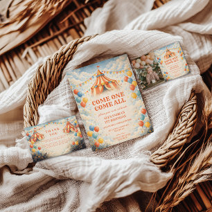 Come One Come All Circus Birthday Invitation