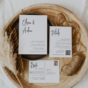 Carte D'accompagnement Noir   Détails du Mariage tout-en-un de script mod