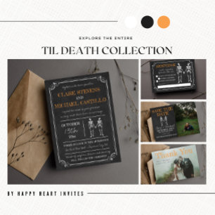 Invitation Jusqu'à ce que la mort tombe Citrouille Orange Mar