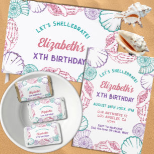 Invitation Filles Coquillages Anniversaire