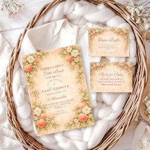 Little Peach on the Way Baby Shower Invitation