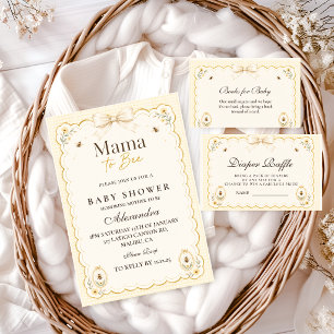 Coquette Mama To Bee Baby Shower Napkin