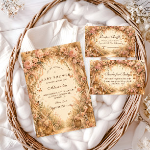 Serviette En Papier Baby Shower Papillon Bohème Fantaisiste