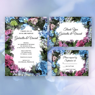 Hydrangea Fleurs Mariage RSVP Réponse