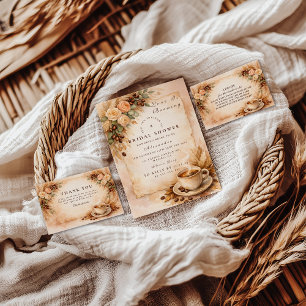 Love Is Brewing Coffee Bridal Shower Thank You Card