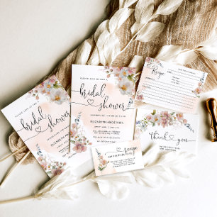 Wildflower Bridal Shower Thank You Card