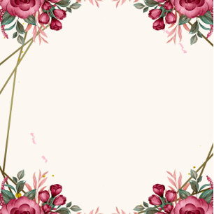 Dusty Rose Watercolor Floral Geometric Wedding All All In One Invitation