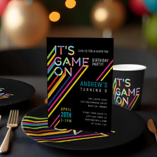 It's Game On Colourful Neon Laser Tag Team Uniform T-Shirt