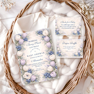 Blueberry Blossom Garden Baby Shower Napkin